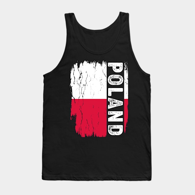 Poland Flag Polish Family Sports Vintage Poland Tank Top by Boneworkshop